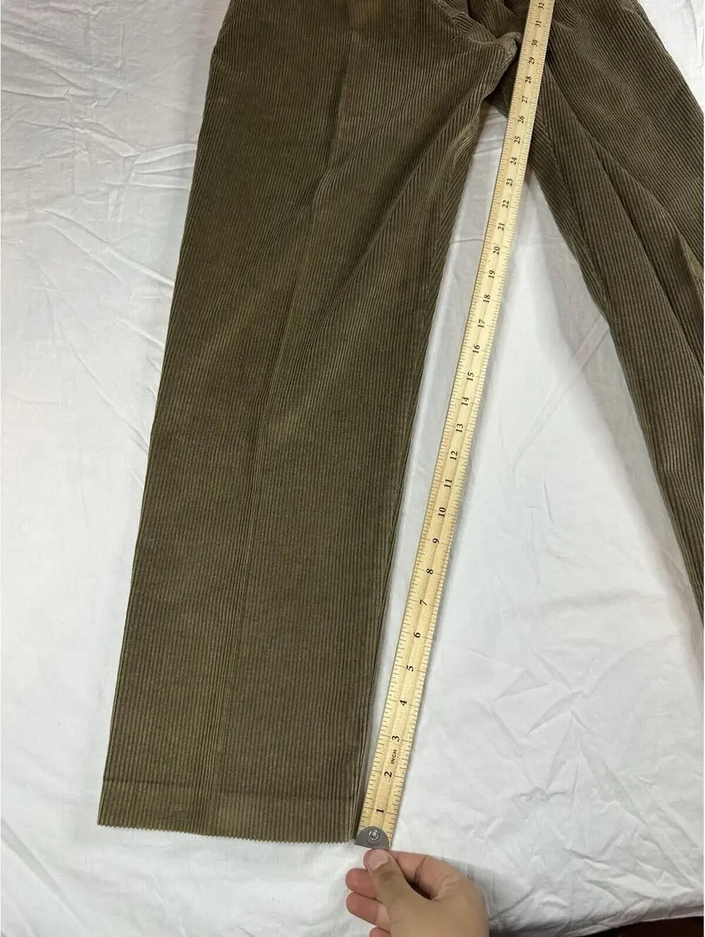 ✨🌿 Vintage Weathervane USA Olive Corduroy High Waist Pleated Pants Size 6🌿✨ - Picture 12 of 16